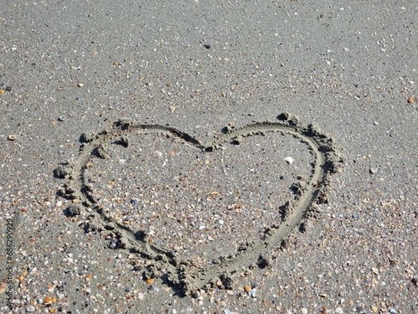 Obraz heart on the sand
