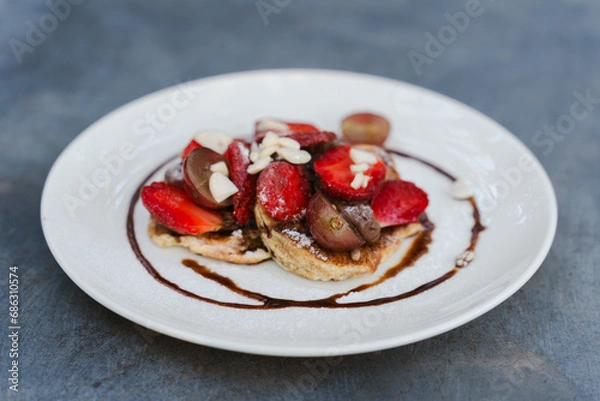 Obraz chocolate cake with strawberries