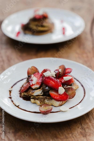 Obraz chocolate cake with strawberries