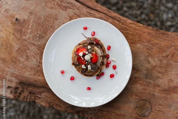 Obraz chocolate cake with strawberries