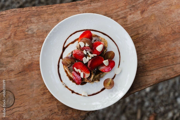 Obraz chocolate cake with strawberries