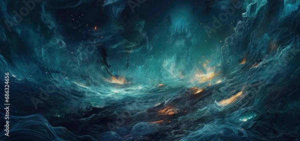 Fototapeta Colorful liquid abstract painting background for design and presentation