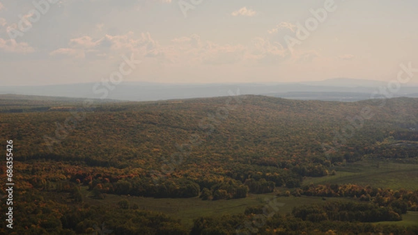 Obraz View from Mount Toratau. Ufa. Sterlitamak. Bashkortostan.