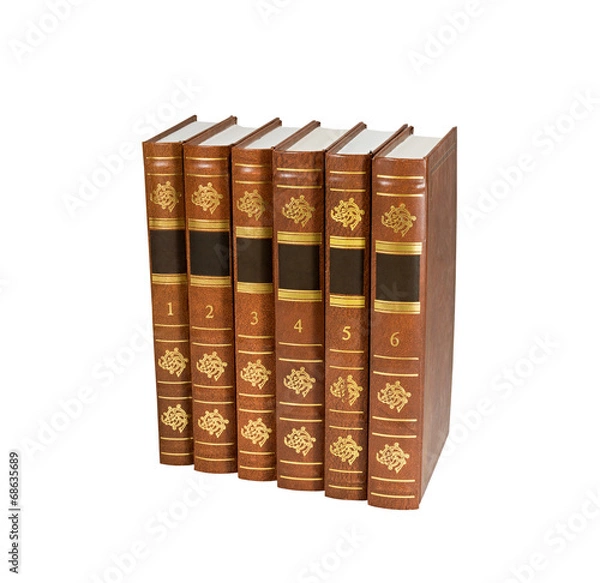Fototapeta Six book volumes