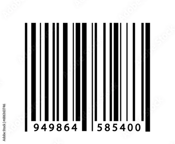 Fototapeta Bar code icon. Vector illustration. Template for Products. Mockup.