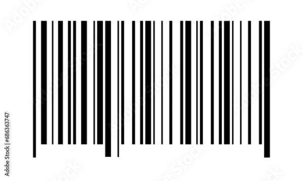 Fototapeta Bar code icon. Vector illustration. Template for Products. Mockup.