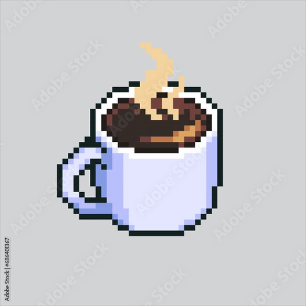 Fototapeta Pixel art illustration Mug of Coffee. Pixelated Mug. Coffee Mug
pixelated for the pixel art game and icon for website and video game. old school retro.