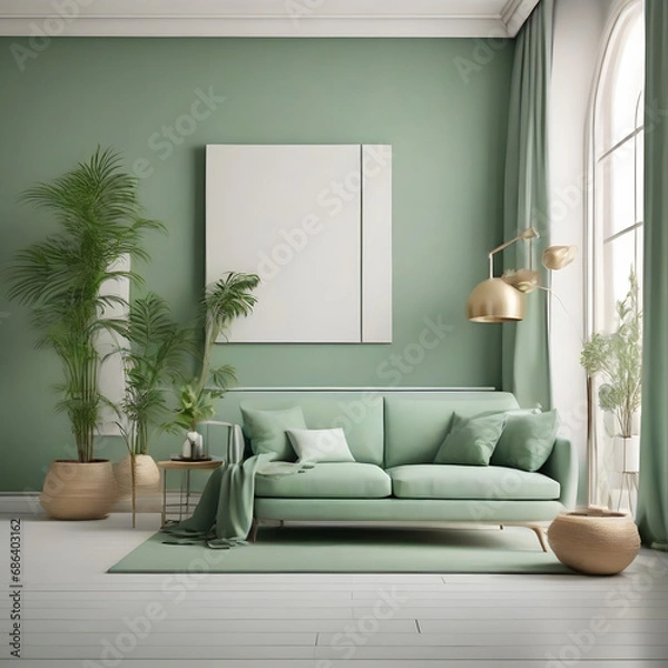Fototapeta modern living room with sofa