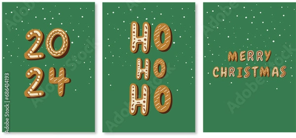 Obraz Merry Christmas & Happy New Year card