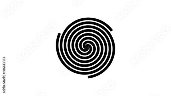 Obraz Real Triple Archimedean Spiral with Butt Cap from the Celtic Culture