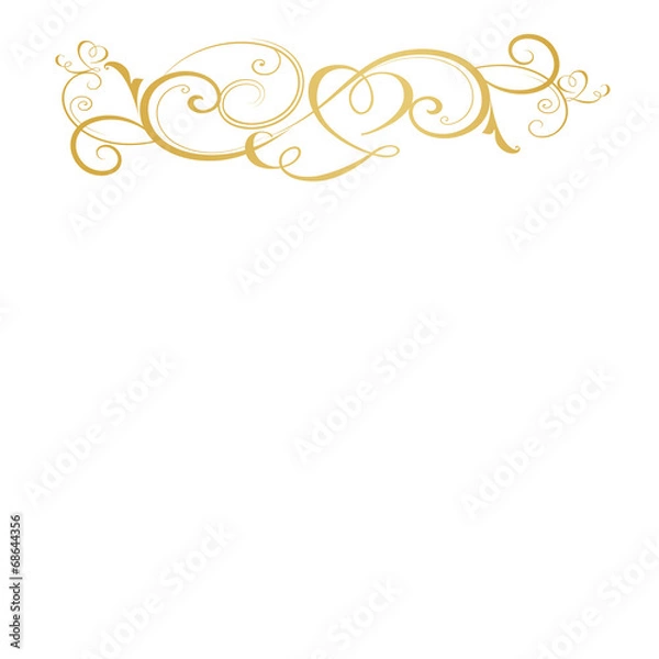 Obraz frame border background isolated golden pattern hearts