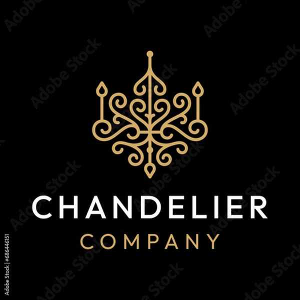 Obraz Chandelier abstract logo design