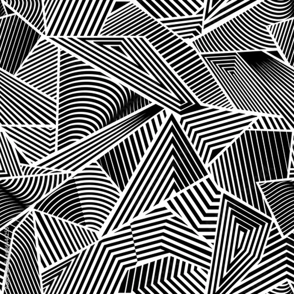 Obraz black and white seamless pattern