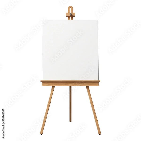 Fototapeta Canvas and easel photograph isolated on transparent background