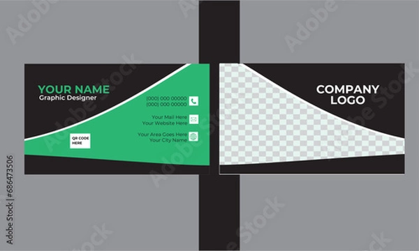 Fototapeta Business cards templates. Modern business cards. Business card with photo, business card photography, business card layout
