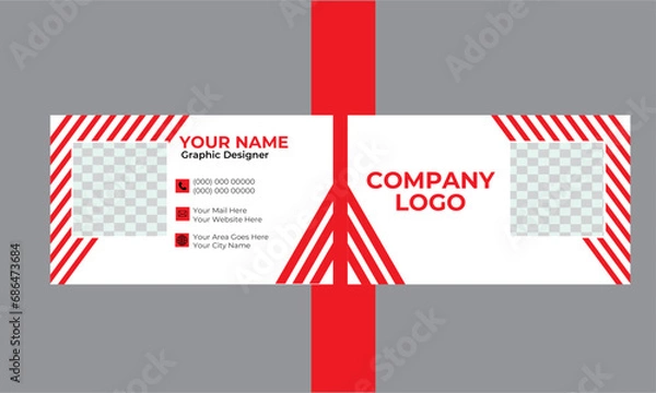 Fototapeta Business cards templates. Modern business cards. Business card with photo, business card photography, business card layout