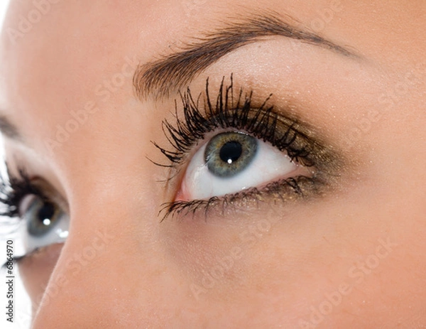 Fototapeta  blue eyes on white