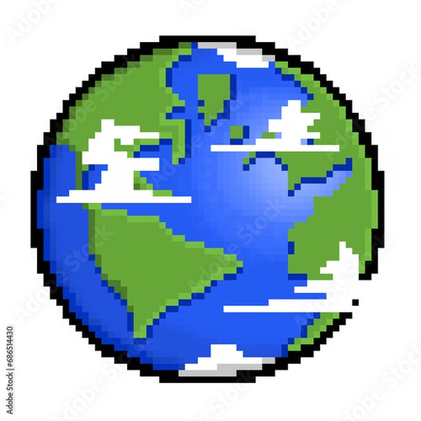 Obraz pixel green world