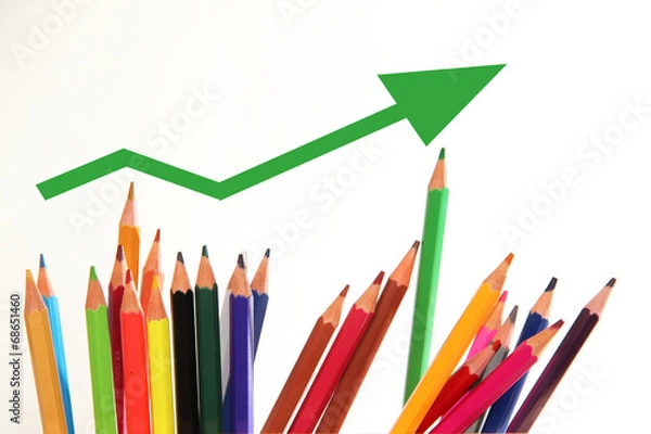 Obraz courbe crayons