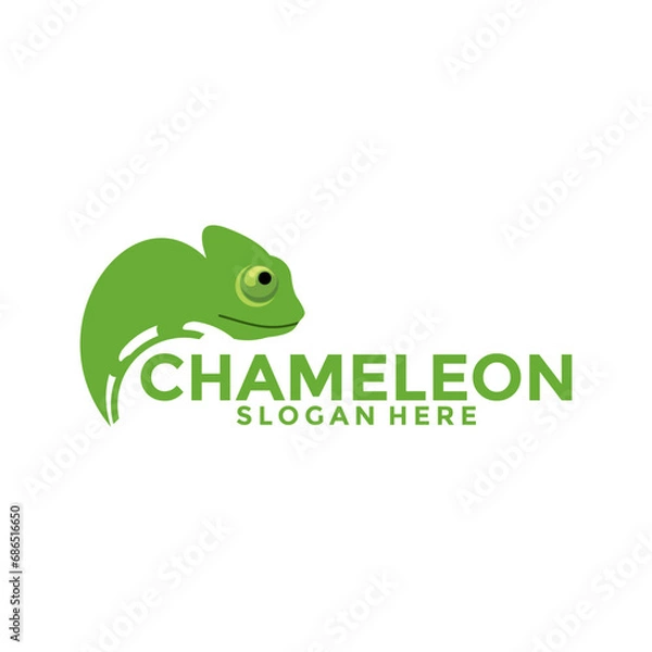 Obraz Chameleon logo vector design template