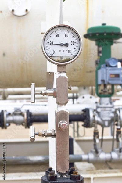 Obraz Closeup of manometer on site