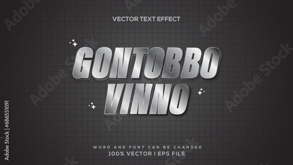 Obraz GONTOBBO-VINNO-CHROME-TEXT EFFECT