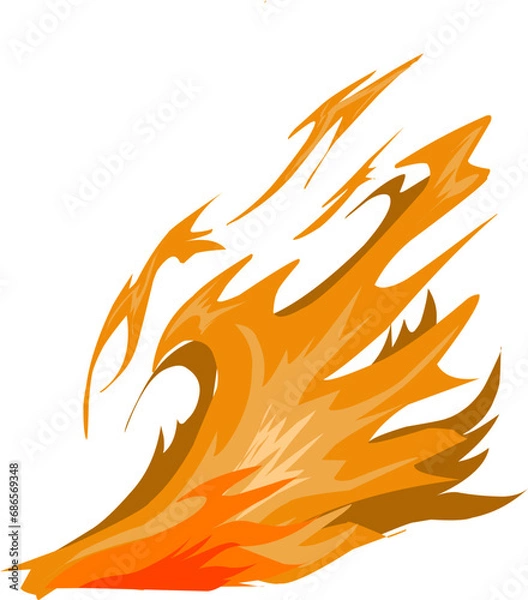 Obraz Elements of fire design illustration 