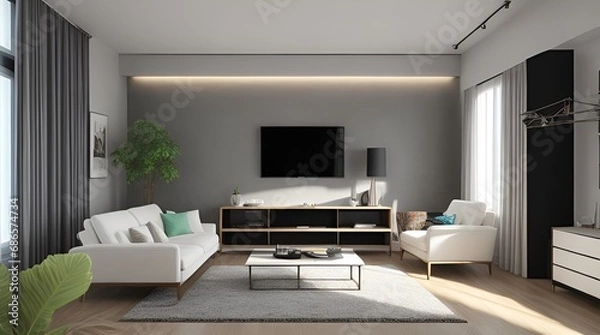 Fototapeta Vibrant Living Room