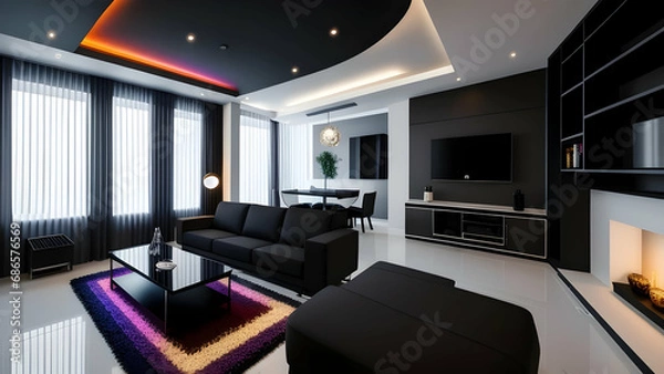 Fototapeta interior of modern living room