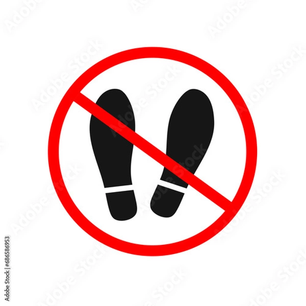 Fototapeta do not trample symbol vector on white background