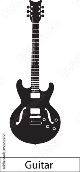 Obraz guitar isolated on white background