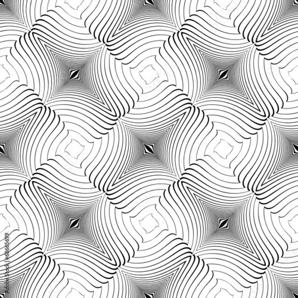 Fototapeta Design seamless twirl movement striped geometric pattern