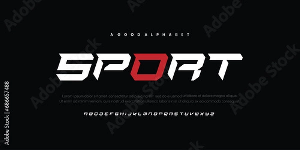 Fototapeta Abstract sport modern alphabet fonts. Typography technology electronic sport digital game music future creative font. vector illustration