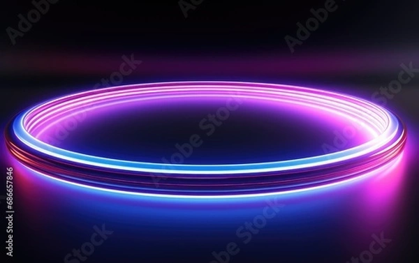 Fototapeta Modern trendy abstract design, 3d neon abstract background, So beautiful, AI