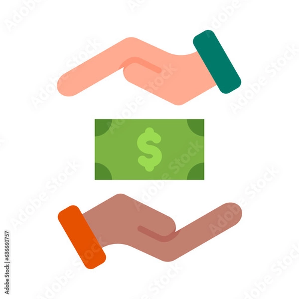 Fototapeta Bribe Vector Flat Icon Design