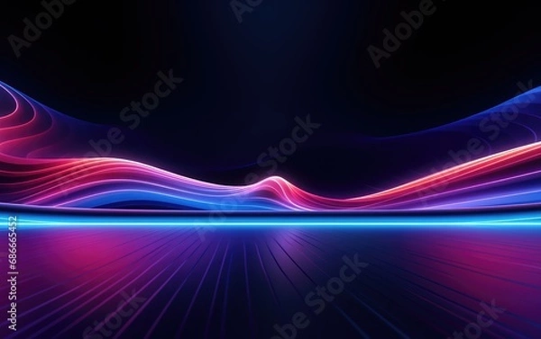 Fototapeta Modern trendy abstract design, 3d neon abstract background, So beautiful, AI
