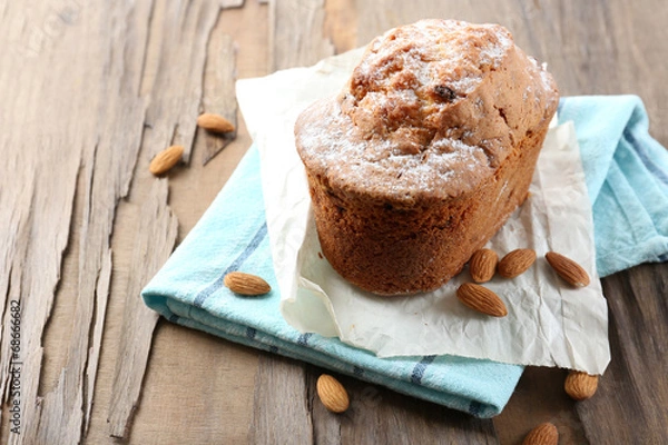 Obraz Tasty cake on table close-up