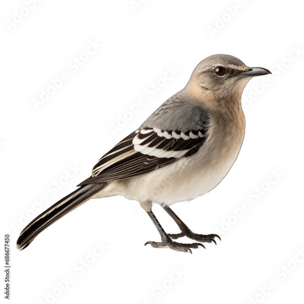 Fototapeta Northern Mockingbird isolated on transparent background
