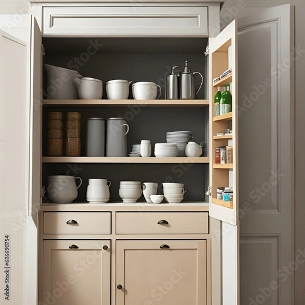 Obraz shelf with shelves,ai generated 