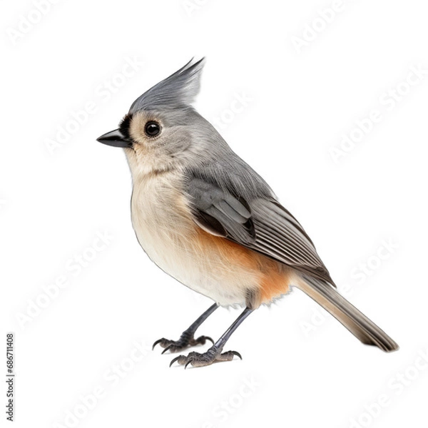 Fototapeta Tufted Titmouse isolated on transparent background