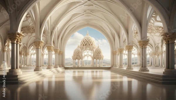 Fototapeta White mosque dome