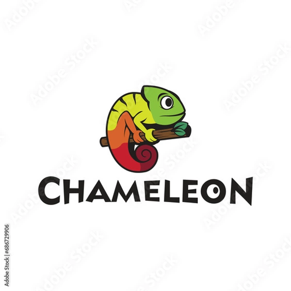 Obraz chameleon logo
