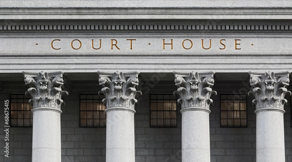 Obraz inscription on the courthouse