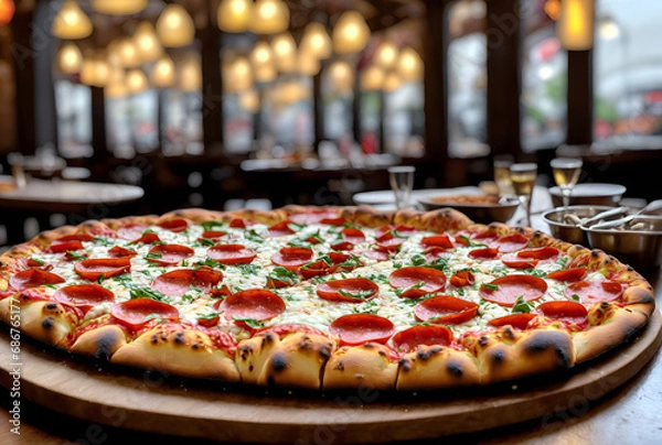 Obraz pizza on a table