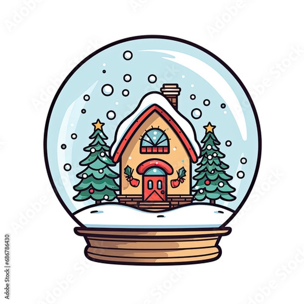 Obraz Christmas snow globe
