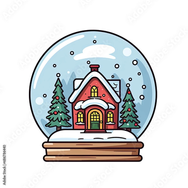 Obraz Christmas snow globe