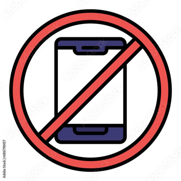 Fototapeta No Touch Technology Flat Multicolor Icon