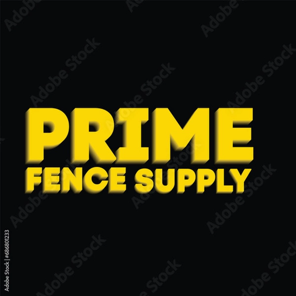 Fototapeta  prime fence text efect, vector, text, logo, design, business, banner, free