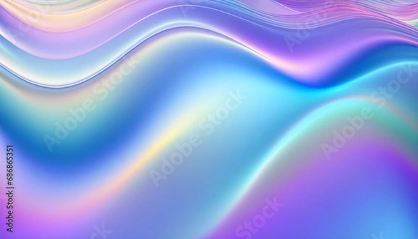 Obraz Shiny iridescent pearl wave background