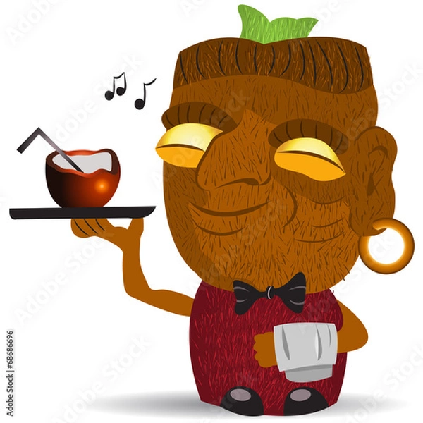 Fototapeta waiter tiki statue